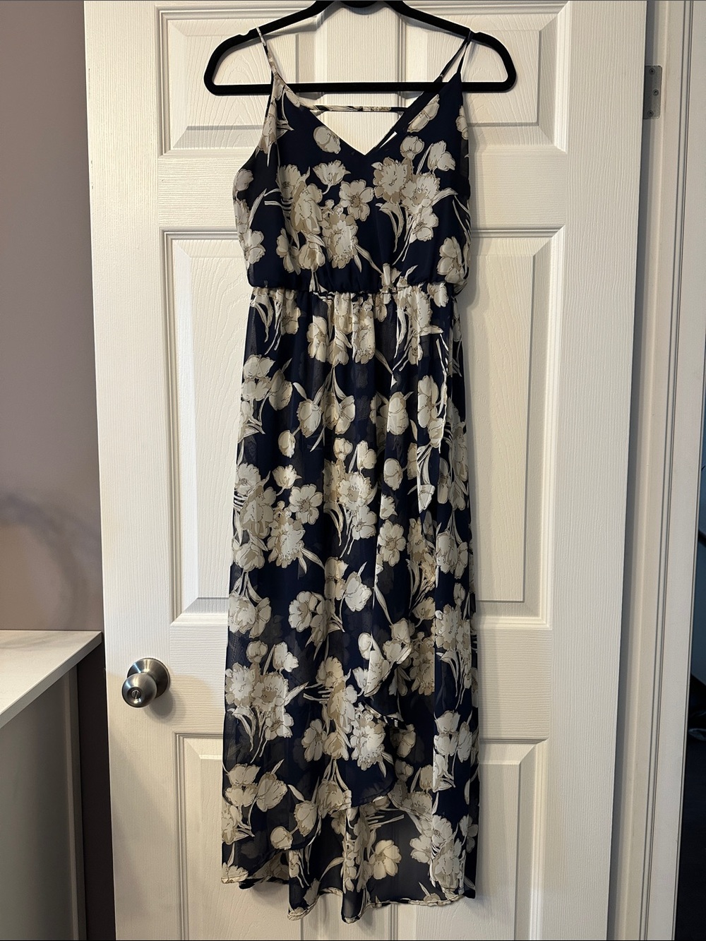 Sienna Sky Navy and Cream Floral Maxi Dress